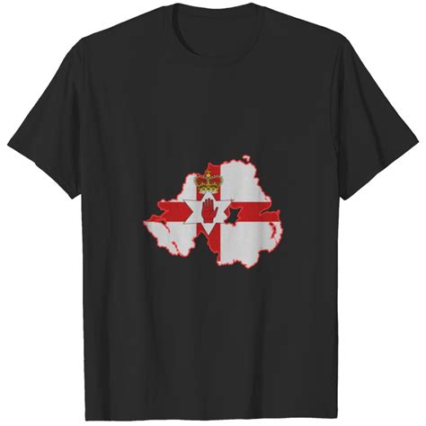 Ulster Banner Map of Northern Ireland, 1953-1972 T-shirt sold by FrogX | SKU 11718589 | Printerval