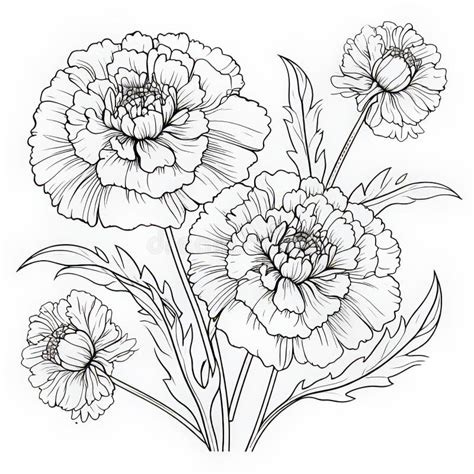 Monochromatic Flower Coloring Page Inspired by Persian Miniature Art ...