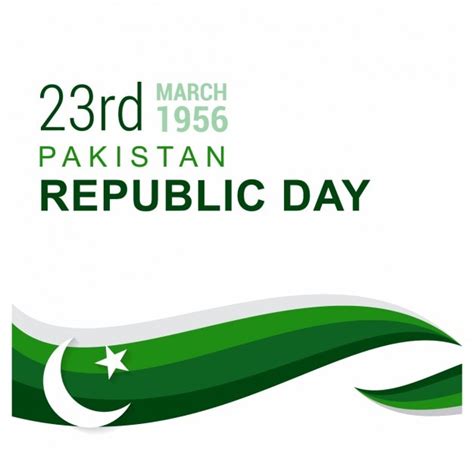 Card of Pakistan Republic day Vector | Free Download