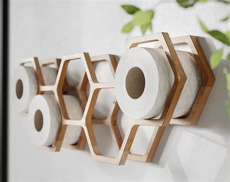 Artistic Honeycomb, Wall Mounted Toilet Paper Rolls Holder to Style Your Bathroom - Tuvie Design