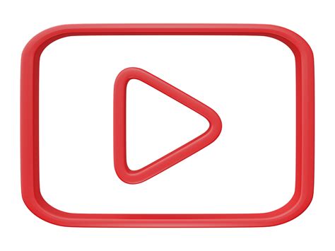 3D youtube logo icon isolated on transparent background. 22498440 PNG