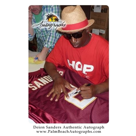 Deion Sanders Autographed Signed Fsu Florida State Seminoles (Garnet #2 ...