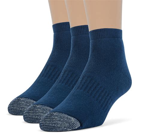 Men's Cotton Comfort Ankle Cushion Socks - 3 Pairs - Walmart.com ...