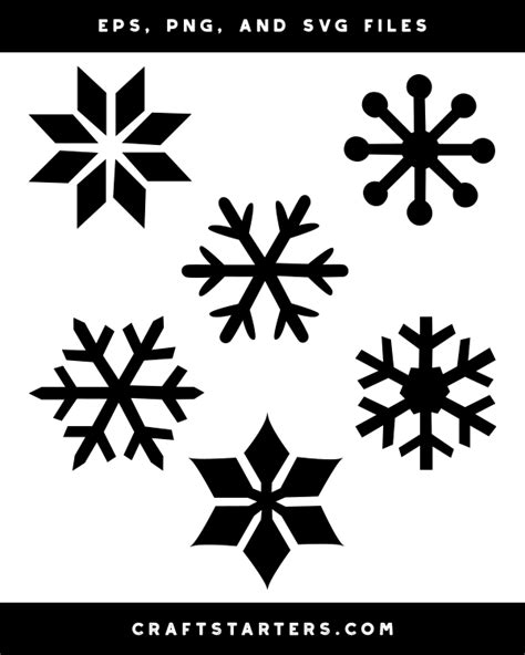 Simple Snowflake Silhouette Clip Art