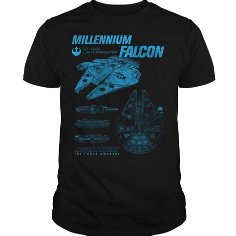 Millennium Falcon T Shirt The Force Awakens T Shirt 2336 | Jznovelty