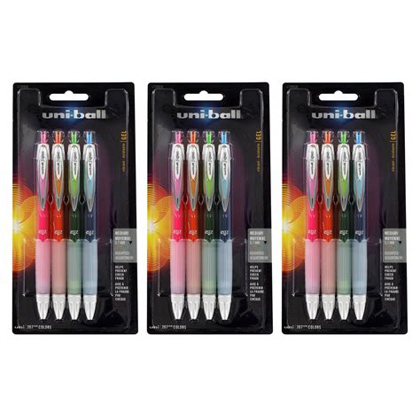 Uni-Ball Signo 207 Colors Retractable Gel Pens, 0.7mm, Medium Point, Assorted Colors, 12 Count ...