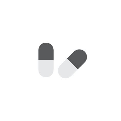 Medicine Capsule, Pill Icon Vector in Flat Style 5249340 Vector Art at Vecteezy