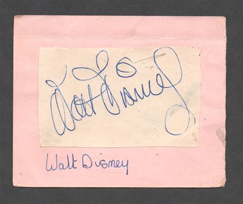 Walt Disney autograph