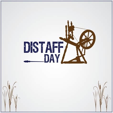 Distaff Day. January 7. Template for background, banner, card, poster ...