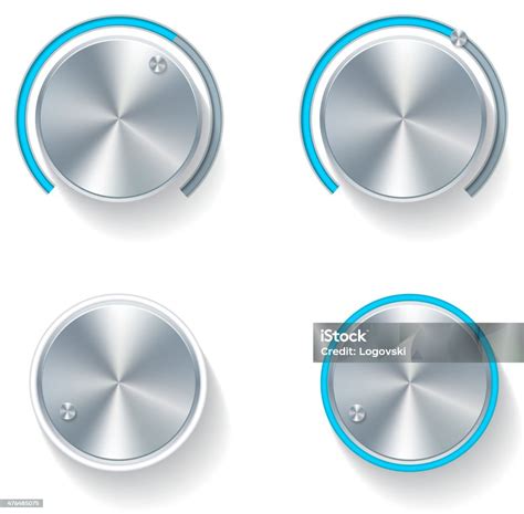 Volume Dials Stock Illustration - Download Image Now - Audio Equipment ...