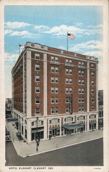 Hotel Elkhart Indiana Postcard