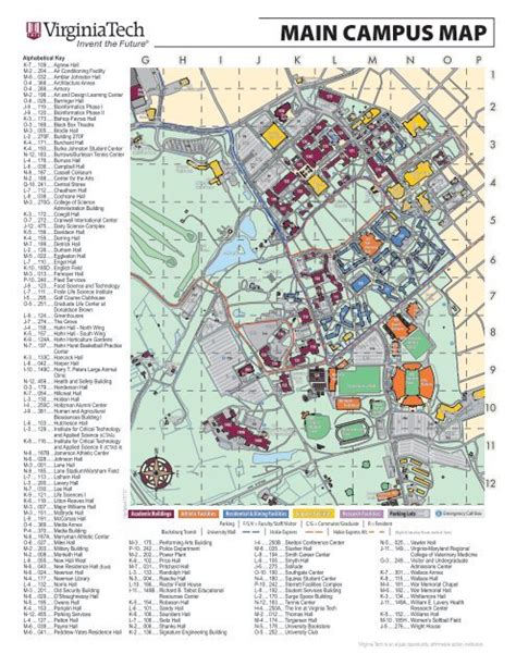 MAIN CAMPUS MAP - Virginia Tech