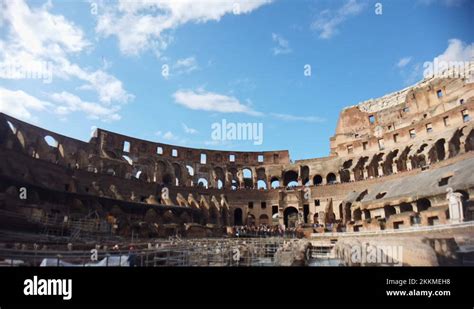 Hyperlapse of Interior of Roman Colosseum, Under Construction, Tourists Stock Video Footage - Alamy