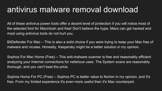 Antivirus spyware malware free | PPT | Free Download