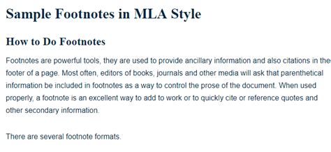 Sample Footnotes in MLA Style - A Research Guide for Students