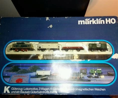 Vintage Marklin Train HO N scale set 2980 locomotive 3 cars Tracks Scenery | #1831508141