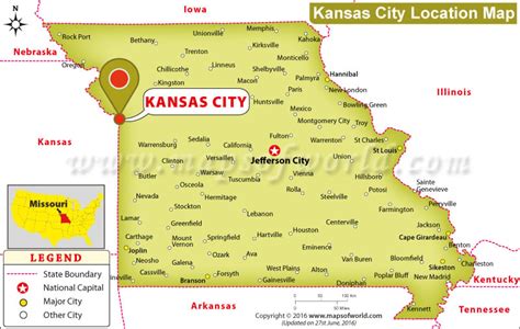 Where is Kansas City Located in Missouri, USA