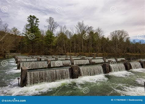 Holston River Weir Dams Near Bristol Tennessee Stock Photo - Image of ...