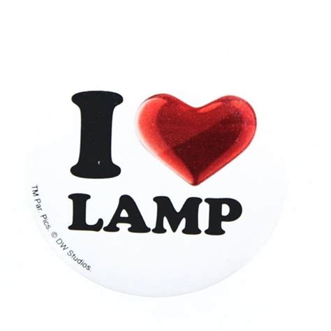 i love lamp sticker on a white background