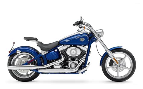 Blue 2008 Harley-Davidson side view wallpaper - Motorcycle wallpapers - #53103