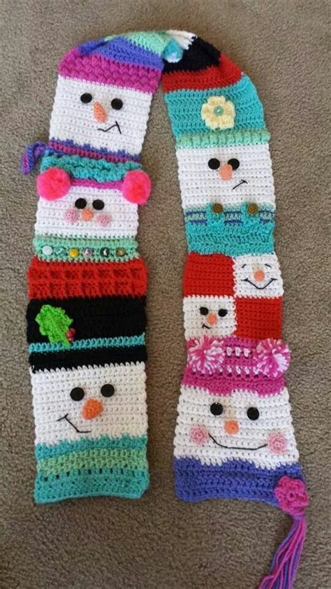 Cute snowman scarf | Örme atkılar, Örme şapkalar, El tezgahında örgü