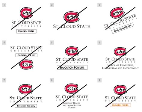 Unacceptable logo usage | St. Cloud State University