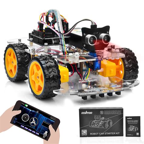 Buy OSOYOO Robot Car Starter Kit for Arduino | STEM Remote Controlled App Educational Motorized ...