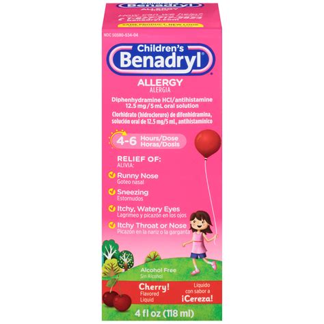 Children's Allergy, Cherry Flavored Liquid, 4 fl oz (118 ml)