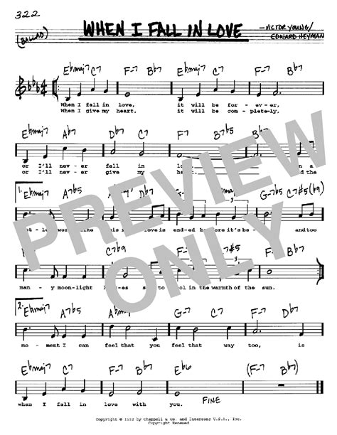 When I Fall In Love | Sheet Music Direct