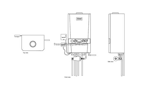 Combi Boiler - Free CAD Drawings