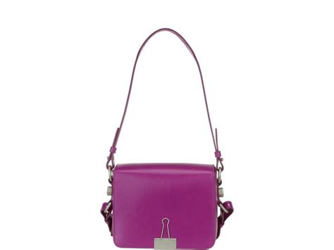 Off-white Binder Clip Bag In Fuchsia | ModeSens | Bags, Leather, Calf leather