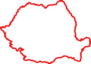 Romania Contour Red By Lmc Clip Art at Clker.com - vector clip art ...