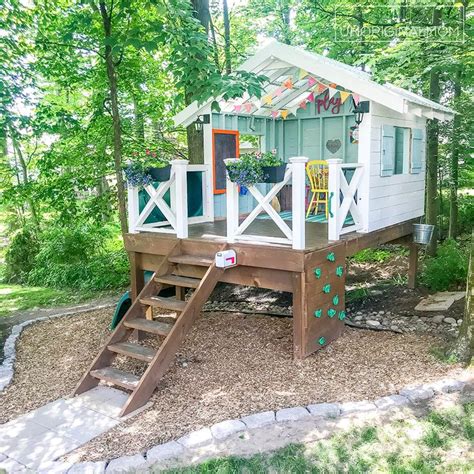 DIY Backyard Playhouse with Slide - Our Handmade Hideaway | Backyard playhouse, Backyard kids ...