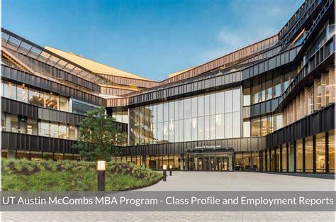 McCombs MBA Program - class profile, employment report, and admissions 2024