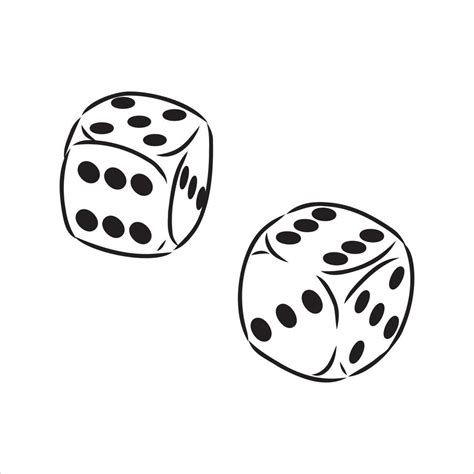 playing dice vector sketch 7312071 Vector Art at Vecteezy