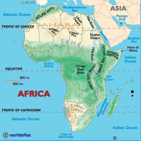 Landforms of Africa, Deserts of Africa, Mountain Ranges of Africa, Rivers of Africa | World ...