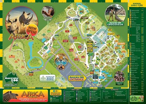 Australia zoo map - Map of Australia zoo (Australia and New Zealand ...