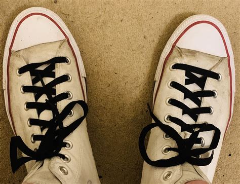 Ignore the dirt but does black laces on white converse go well? : r ...