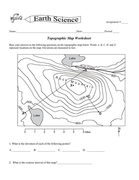 Topographic Map Worksheet Answer Key – Zip Worksheet