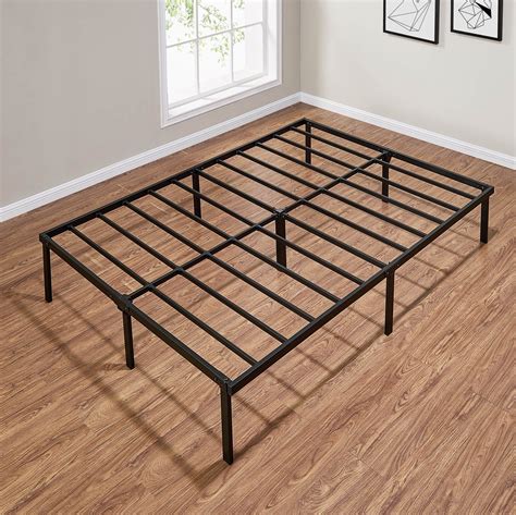 Mainstays 14" Heavy Duty Steel Slat Queen Platform Bed Frame, Black - Walmart.com