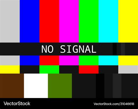 Old tv screen no signal background flat Royalty Free Vector