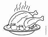 Cooked Turkey Coloring Pages sketch template