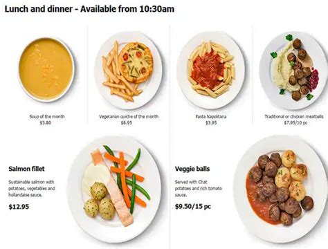 IKEA Customer Restaurant Menu, Menu for IKEA Customer Restaurant ...