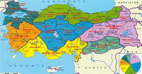 BİLGİ BANKASI: Türkiye Coğrafi Bölgeler Haritası (ayrıntılı illerinide gösteren harita)