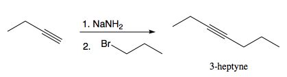 A chemist wants to synthesize 3-heptyne but cannot find any 1-pentyne ...