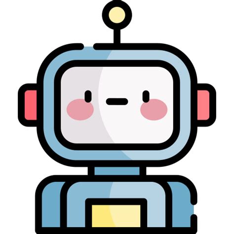 Robot Kawaii Lineal color icon