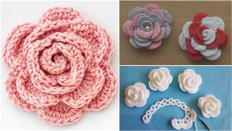 Crochet Rose Flower Patterns For Beginners