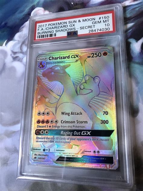 Charizard GX Hyper Rare 150/147 Burning Shadows PSA 10