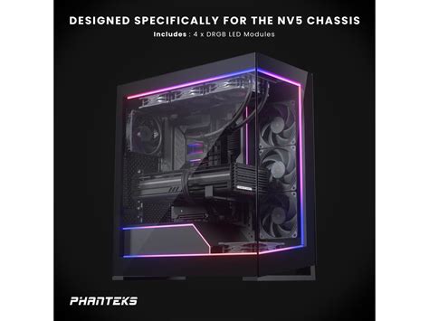 Phanteks NV5 Premium DRGB Kit, 3x D/A-RGB LED modules for NV5 outer frame, 1x D/A-RGB ...