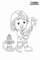 Preschool Fireman Coloring Pages sketch template